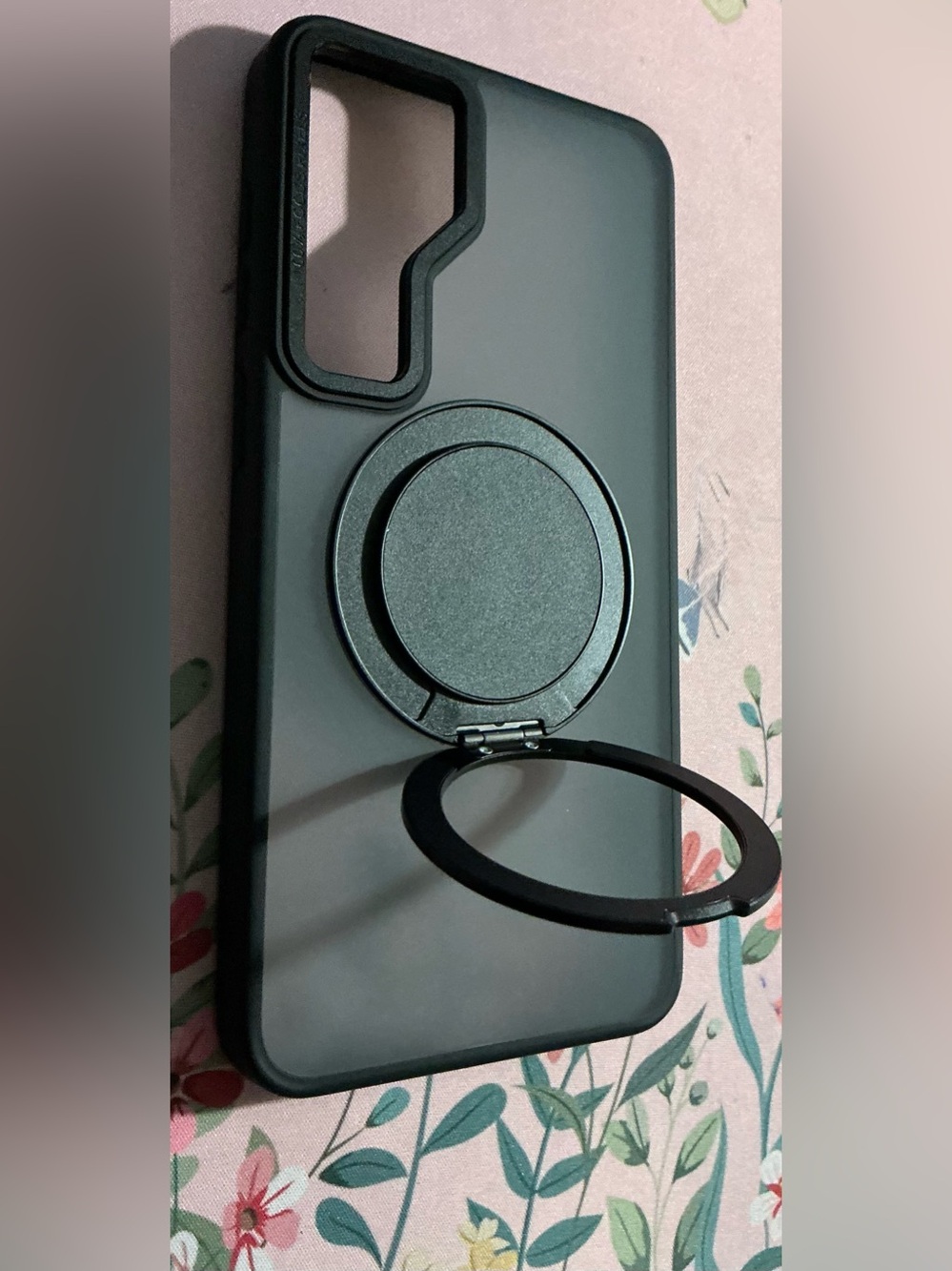Black Clear Protective Phone Case with Ring Grip- Samsung Galaxy S24 - Picture 5 of 5